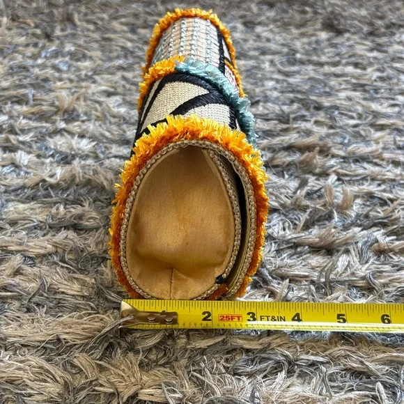 Anthropologie Multicolor Embroidered Clutch with Orange Trim Magnetic Closure - Picture 13 of 13